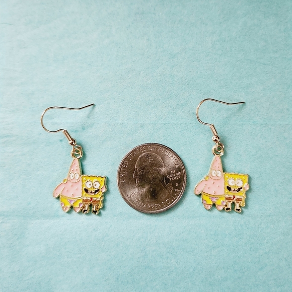 🔮3/$15 Best Friends Partick and SpongeBob Earrings - Picture 2 of 4